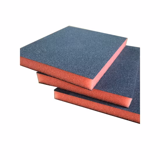 120*100mm Multicolored Double Surface Sanding Foams Sponge Scrubber with Abrasive Scourer
