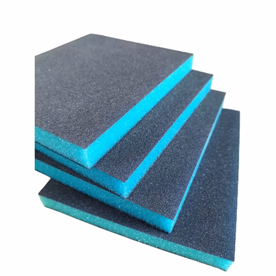 120*100mm Multicolored Double Surface Sanding Foams Sponge Scrubber with Abrasive Scourer