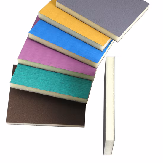 120*100mm Multicolored Double Surface Sanding Foams Sponge Scrubber with Abrasive Scourer