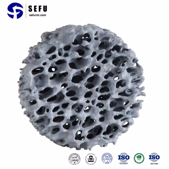 Filtro de espuma cerâmica de carboneto de silício Sic Fundição de ferro dúctil cinza espumado Filtração